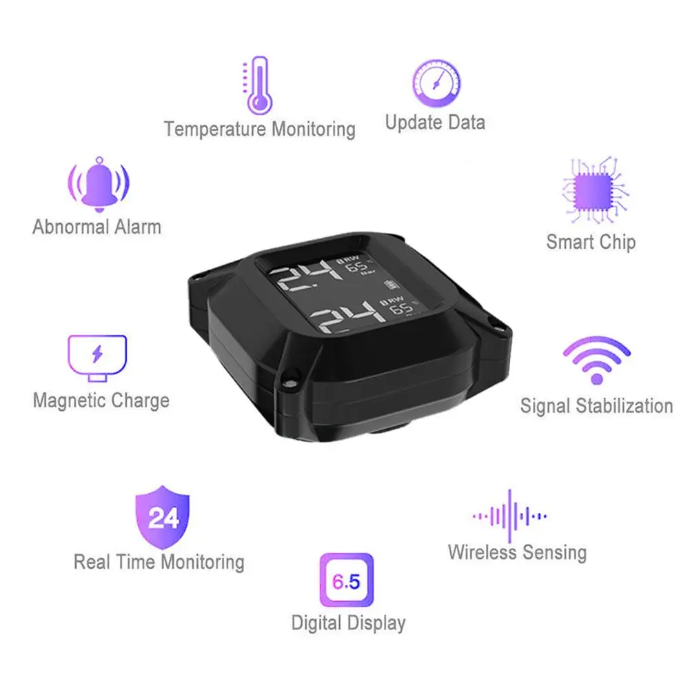 Система контроля температуры в шинах с 2 внешними датчиками и USB-зарядкой - купить