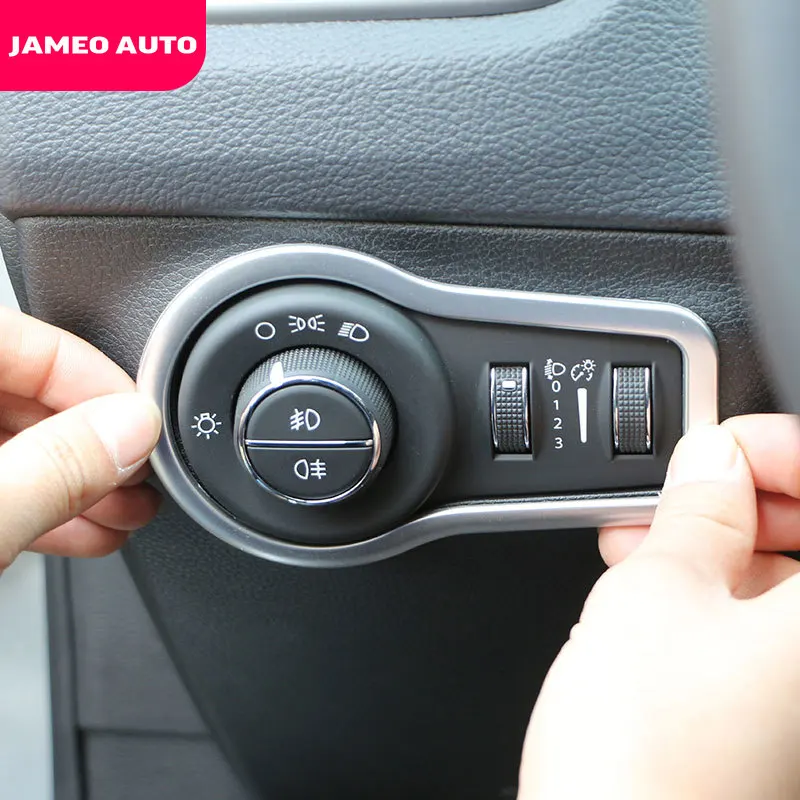 

Car Interior Headlight Lamp Switch Button Decoration Cover Trim Stickers for Jeep Compass 2017 2018 2019 Accessories