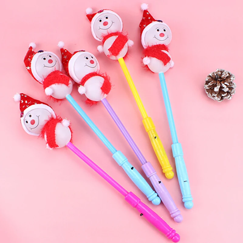 Рождественские светящиеся палочки милый снеговик LED мигающая палочка подарок