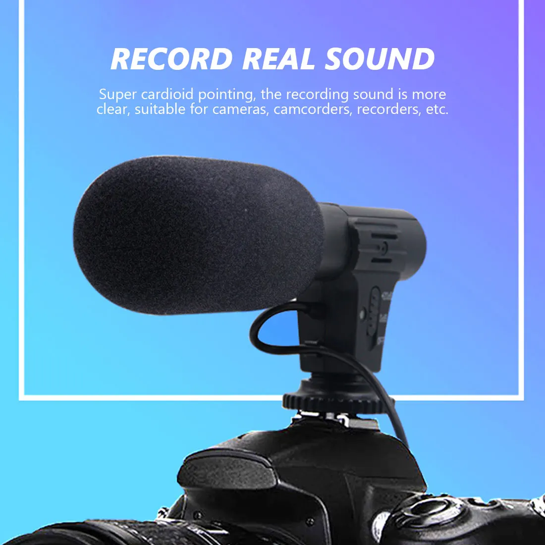 

Canon Nikon Sony Camera Microphone Professional interview equipment Veksun Video Microphone for DSLR Interview Shotgun Mic