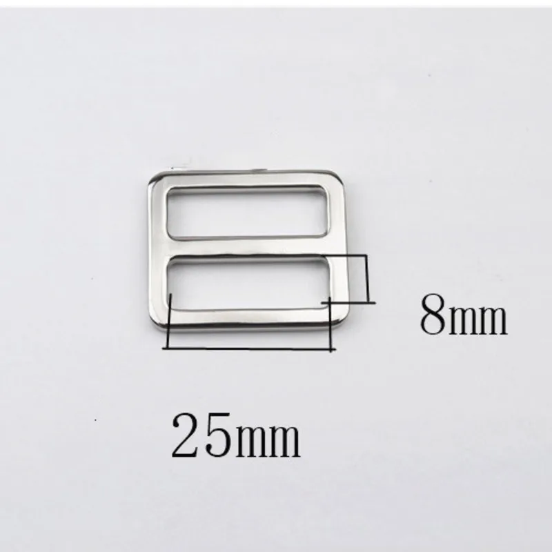 5pcs 25mm Metal Rectangle Ring Buckle Loops Webbing Leather Craft Bag Strap Adjust Tri-glide Pin Slider Loop |