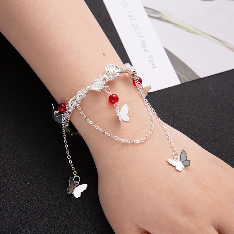 

Anime Heaven Officials Blessing Tian Guan Ci Fu Bracelets Woman Tassel Bangles Ladies Butterfly Jewellery Couples Fashion Gifts