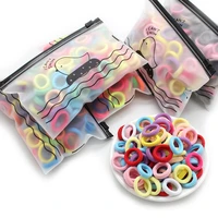 50pcsbag striped lovely style kids elastic hair bands 6 colors mixing childrens head rope hair accessories for girls