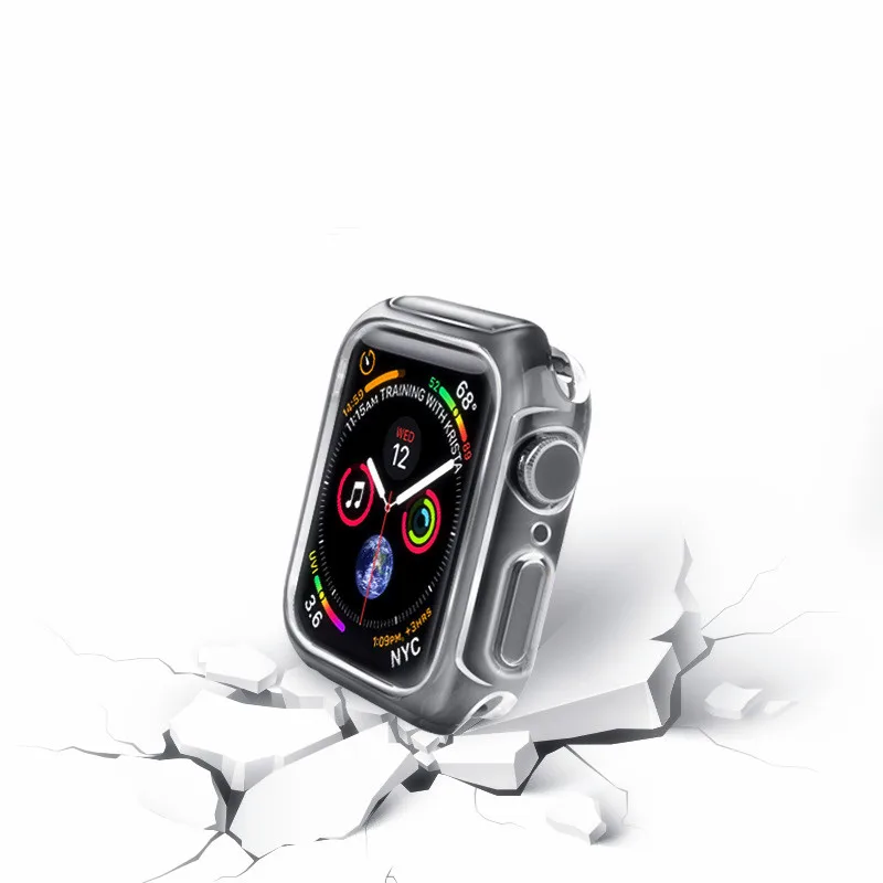 Case for apple watch band serie 6 se 4 3 5 iwatch strap 42mm 38mm 44mm 40mm Transparent Screen Protector cover Waterproof bumper