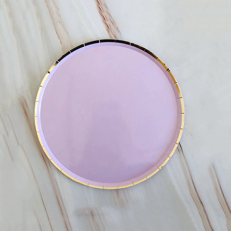 40 шт./компл. светло-фиолетовые праздвечерние чные принадлежности бумажная