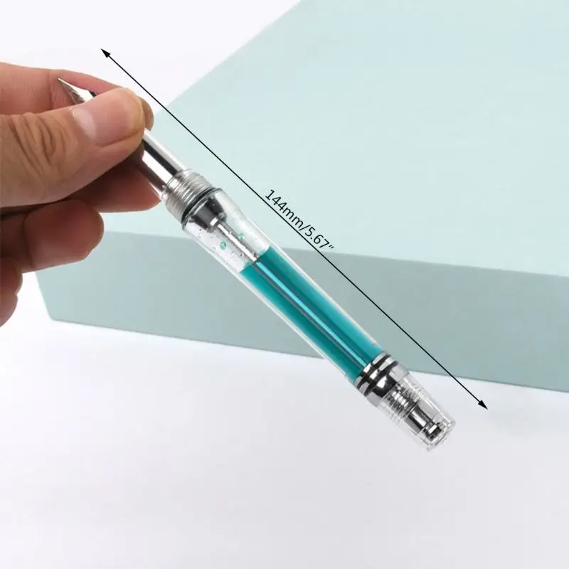 

Transparent Vacuum Negative pressure Fountain Pen EF/F Nib 0.38/0.5mm Ink Pen Business Gift