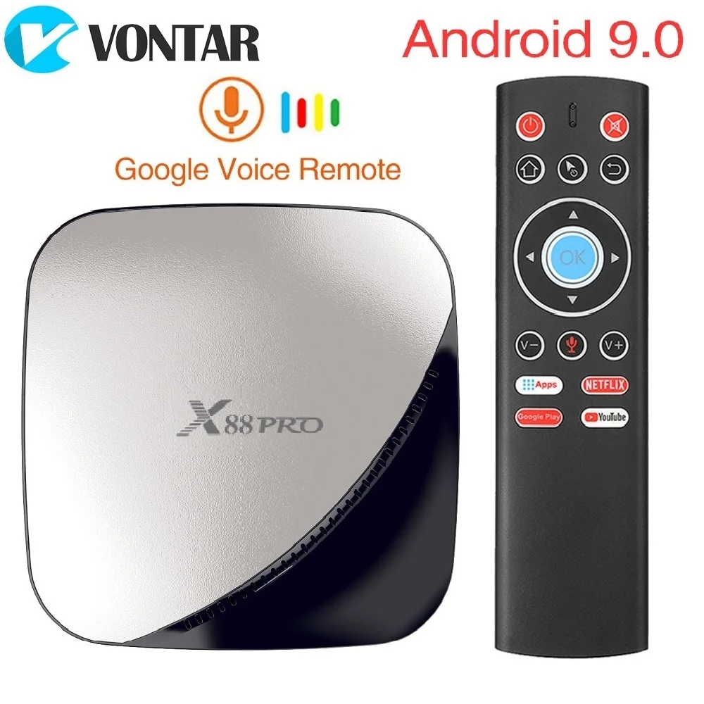 X88 PRO Android 9,0 ТВ приставка Rockchip RK3318 4GB 64GB 2,4G 5GHz Dual Wifi USB3.0 4K 60fps телеприставка Google Play YouTube