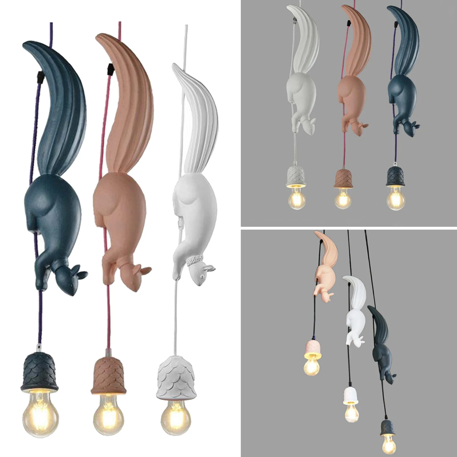 

Cartoon Pendant Ceiling Light Fixture E26/E27 Hanging Lamp DIY Bedrooms