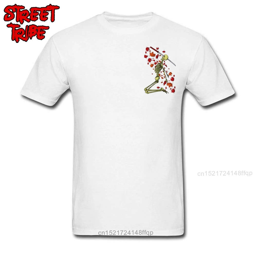 Футболка с черепом Мужская футболка рисунком скелета осенняя хлопковая ткань