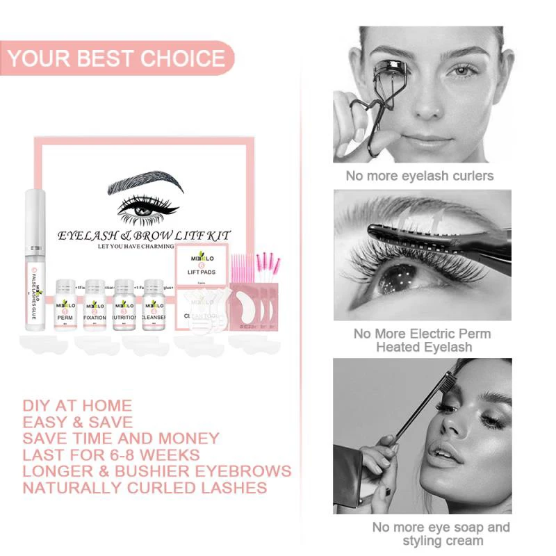

2 In 1 DIY Perm Eyebrow Lift Eyelash Curling Kit Eyebrow And Lash Lamination Kit For Lashes And Brows