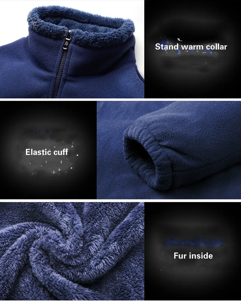 Men Male oversized Plus Size Fleece Warm Thermal Camp Fish Trek Hike Climb Cold Winter Autumn Spring Jacket Travel Coat