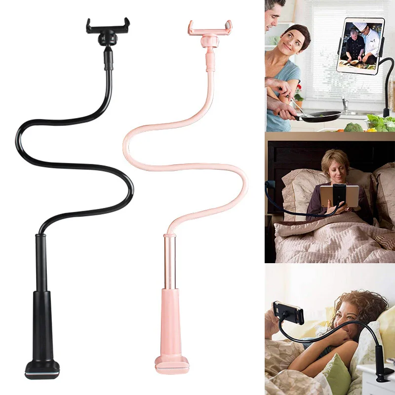 

Phone Holder Bed Gooseneck Mount Flexible Arm Bracket for Smartphone Bedroom Desktop DJA99