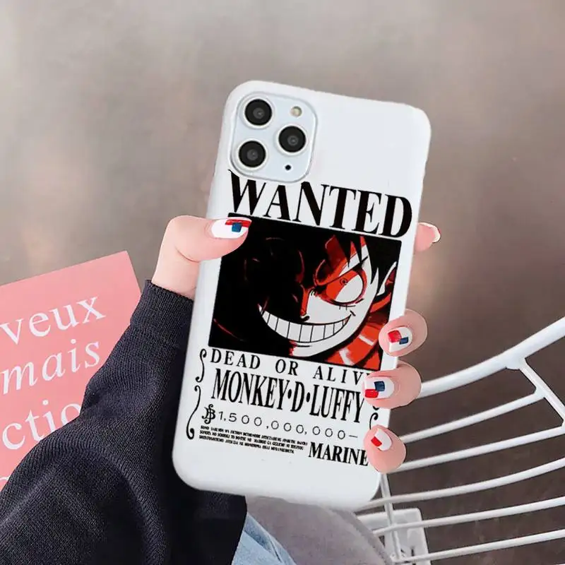 

One Piece Japan Anime Zoro Law Hancock Mihawk Phone Case Candy Color for iPhone 6 7 8 11 12 s mini pro X XS XR MAX Plus