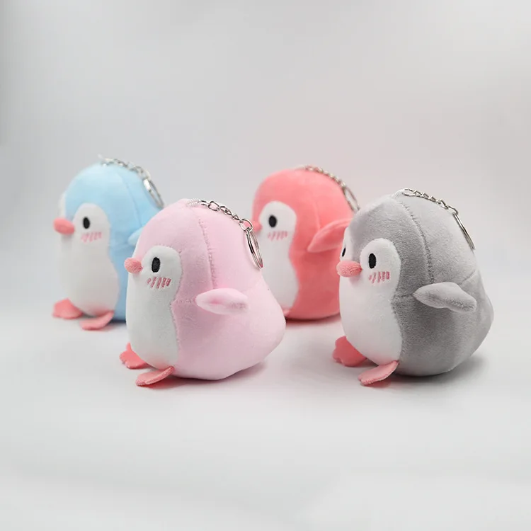 

12CM Shy Penguin Plush Toy Keychain Child Gift Belt Penguin Doll Plush Keychain J0588