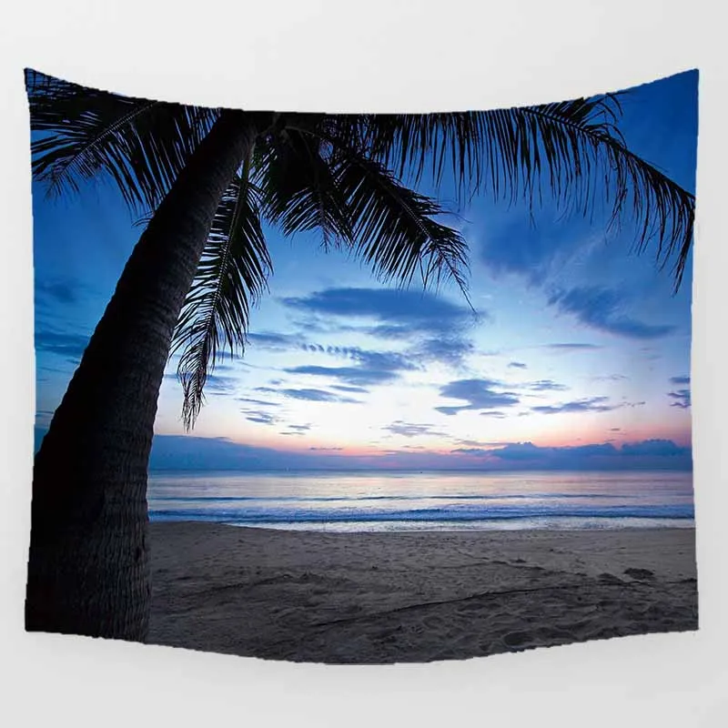 Морской пляж пейзаж hd печать большие пляжные гобелен с рисунком мандалы