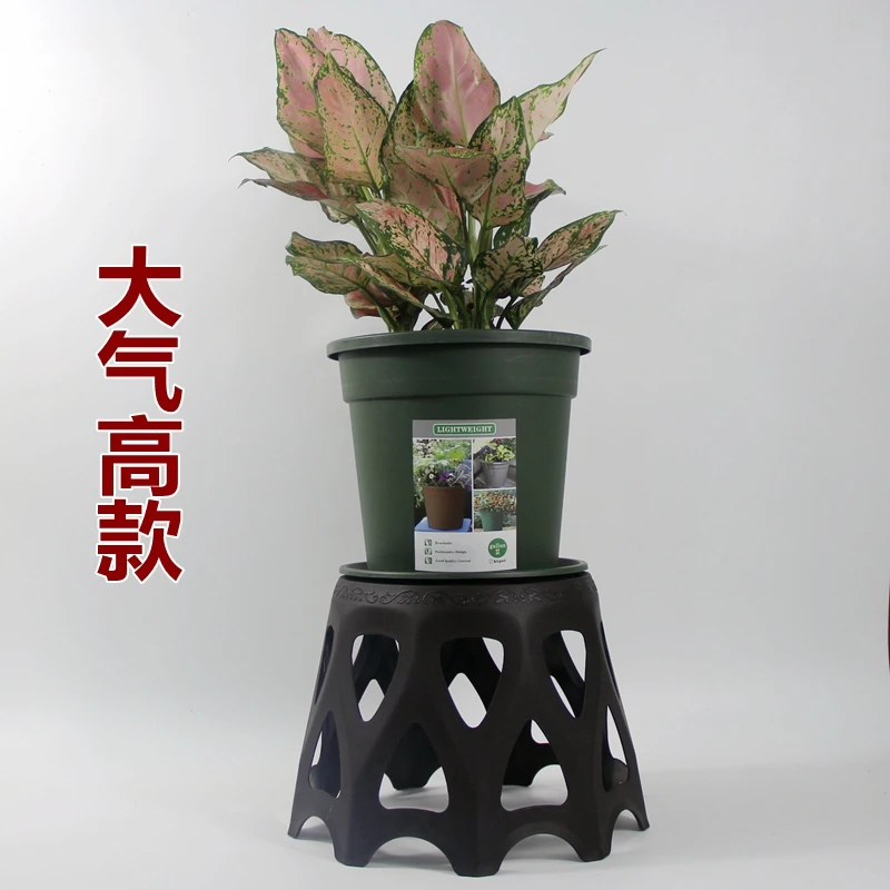 

Hollow resin plastic round flowerpot vase base tray flower stand decoration fish tank teapot base bracket