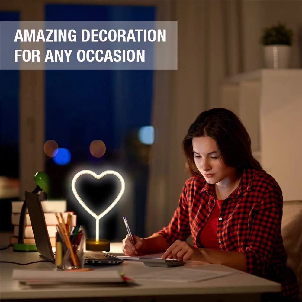 Неоновая вывеска с питанием от USB и аккумулятора светодиодное украшение любовь в