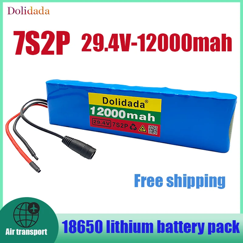 

24v 7S2P 12ah lithium ion battery 24v 7s2p 12000mah 15A BMS 250w 24v 350w battery pack for wheelchair motor kit electric power
