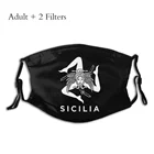 Защитная маска Sicilian Pride Sicilia Trinacria флаг Италии хлопок Пылезащитная индивидуальность Большая распродажа маска с фильтрами