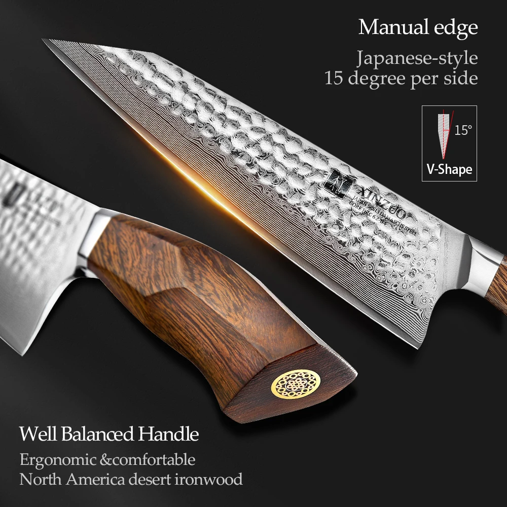 Кухонный нож шеф-повара XINZUO 8 5 дюйма SRS13/R2/SG2 дамасская сталь японский сантоку VG