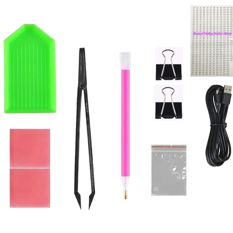 USB-кабель для алмазной живописи 5D DIY наборы светодиодный индикатор и аксессуары |