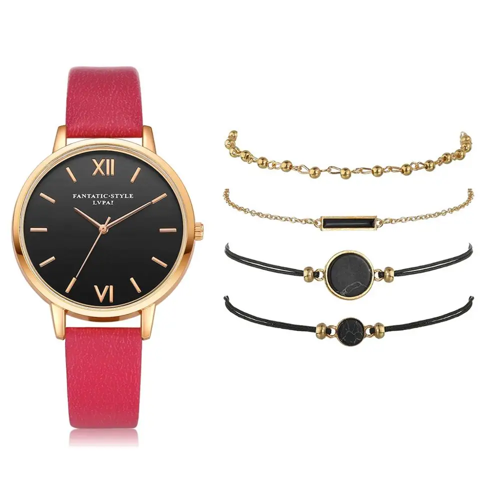 5 шт., женские часы и браслеты, набор, Montre Femme, модное платье, часы, женские Аналоговые кварцевые наручные часы, Reloj Mujer, Часы серьги