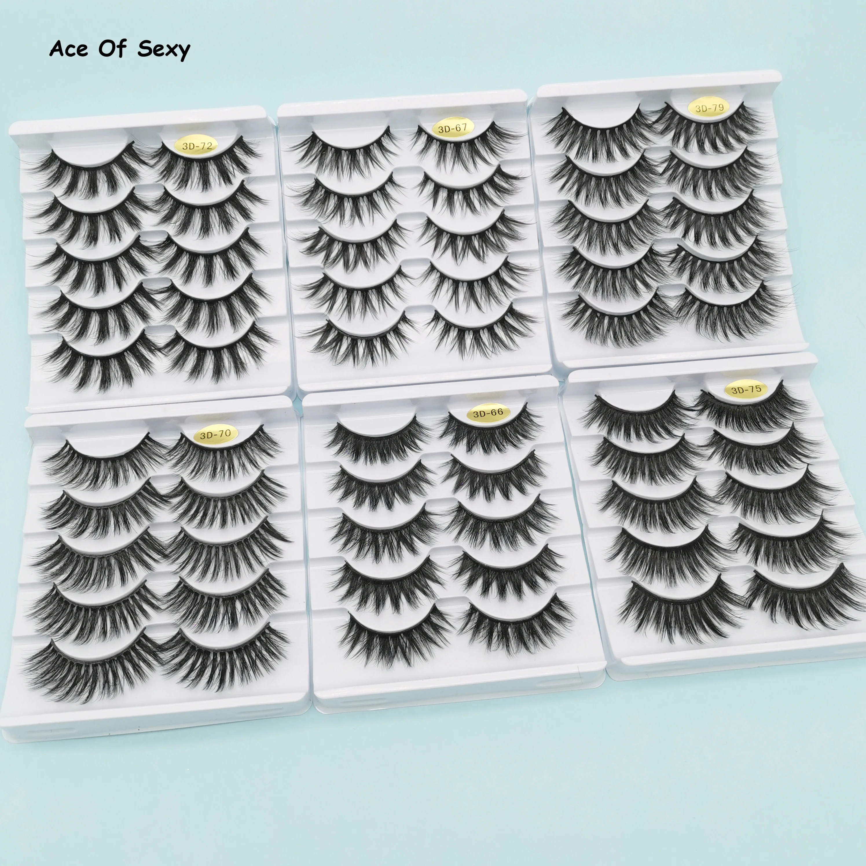 

5 Pairs Mink Eyelashes Natural/Thick 3D Faux Lashes Natural False Eyelash HandMade Eyelashes Makeup Tool Extension Fake Lashes