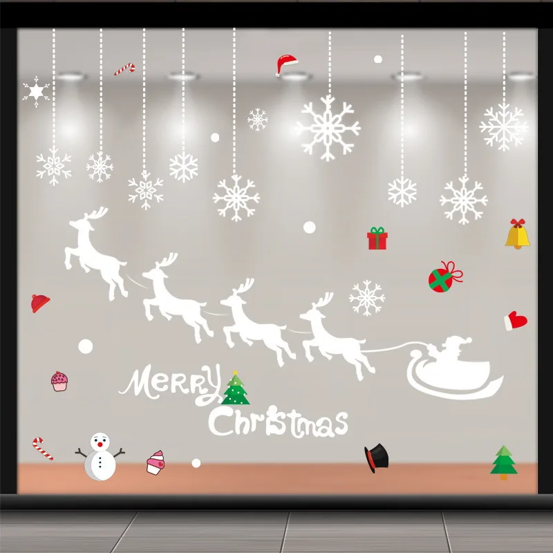 2019 New Christmas Decoration Static Stickers Year Wallpaper Glass Window Holiday Atmosphere | Игрушки и хобби