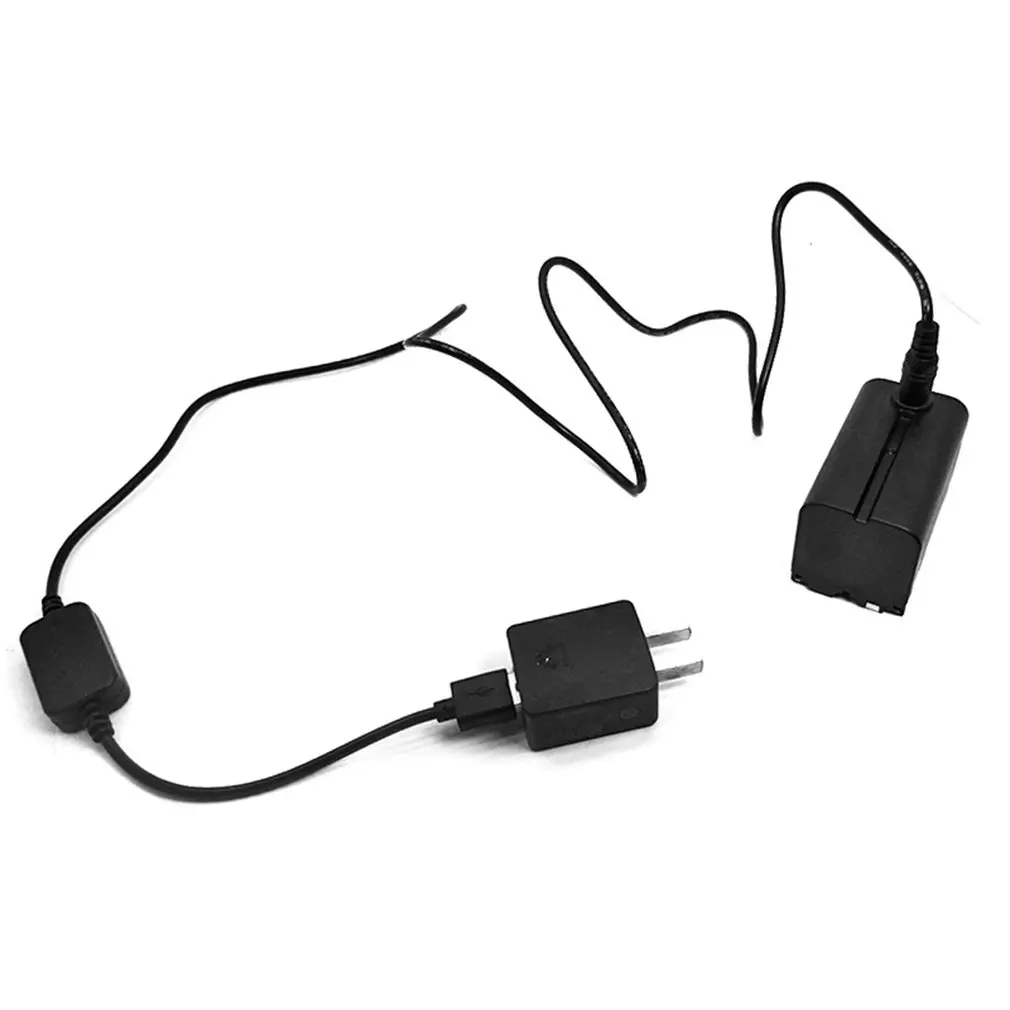 DC 5V USB Drive Power Cable+ NP-F750 NP-F550 NP-F970 Battery DC Coupler for Nanguan YongNuo Godox Photography LED Light Lamp