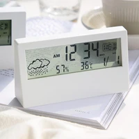 alarm clock eco friendly weather forecast function abs electronic desktop clock supplies for home