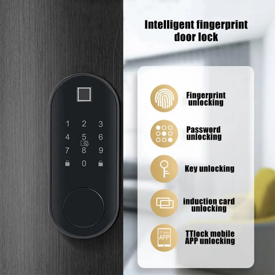 Умный дверной замок биологический ключ отпечатков пальцев пароль карта TTlock