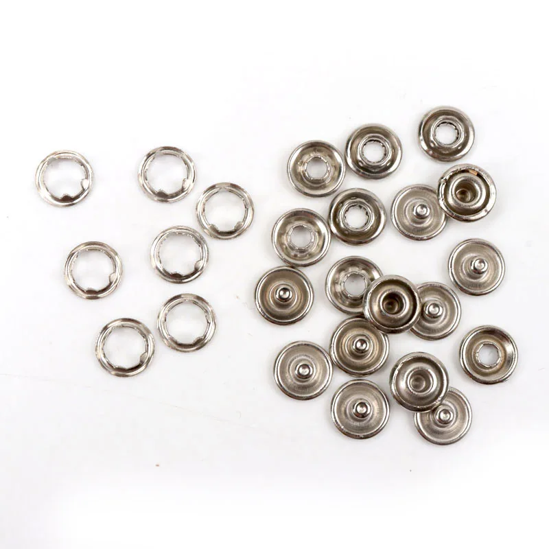 Metal Snaps for Baby Rompers - Prong Snap Buttons Fasteners with Buckle - 50 Sets (4pcs in 1 set) - Available in 7.5/9.5/11mm Sizes. image 6