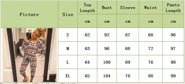 

Trendy Women Christmas clothes Reindeer Print Trousers round neck long sleeve pullover Geometry Tops 2pc polyester outfits