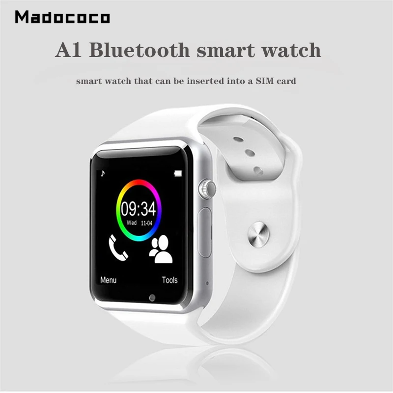 Bluetooth IOS/Android Смарт часы A1 спорт поддержка вызова Музыка 2G с SIM/TF карты для мужчин