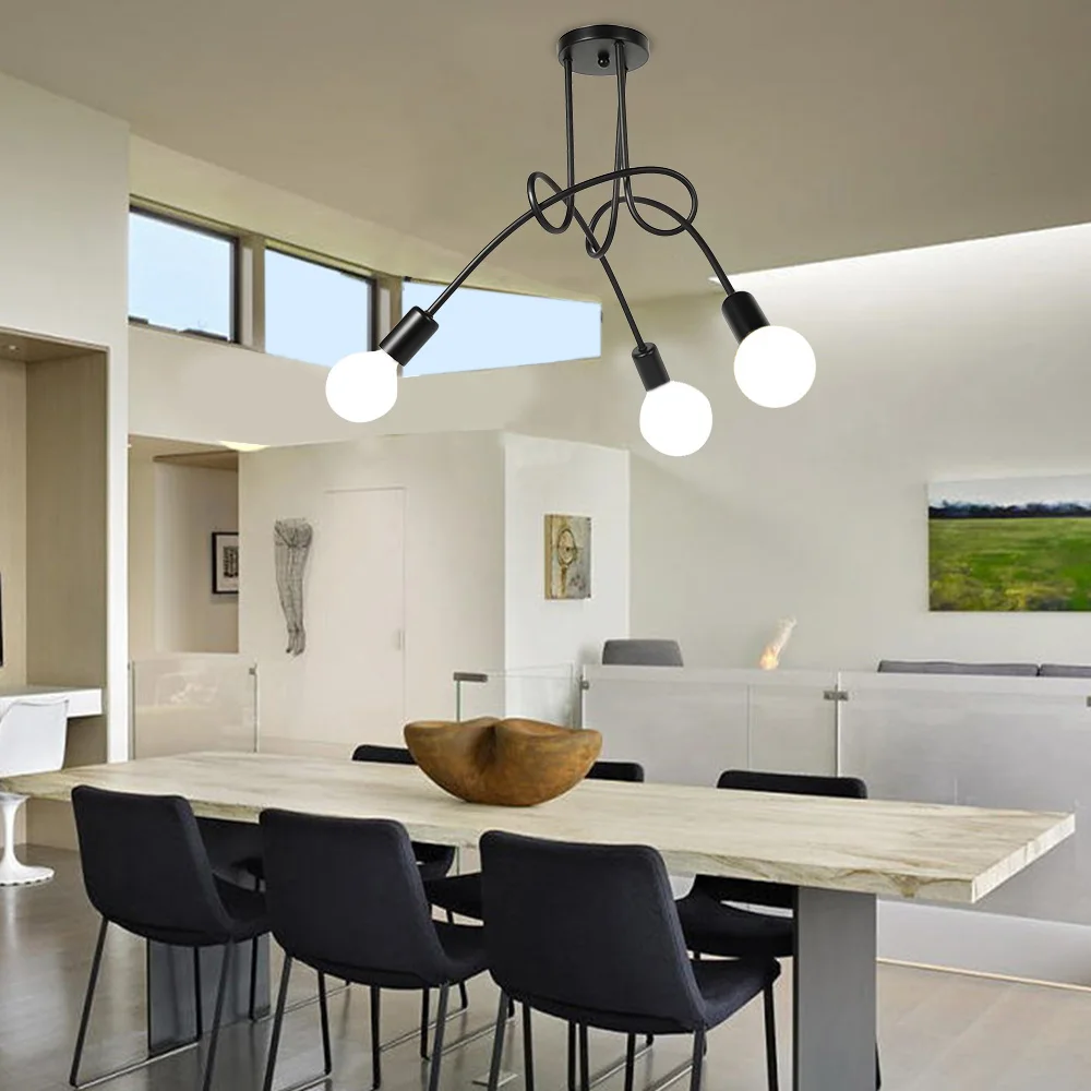 Железная люстра скандинавский Лофт винтажная промышленная Потолочная для дома