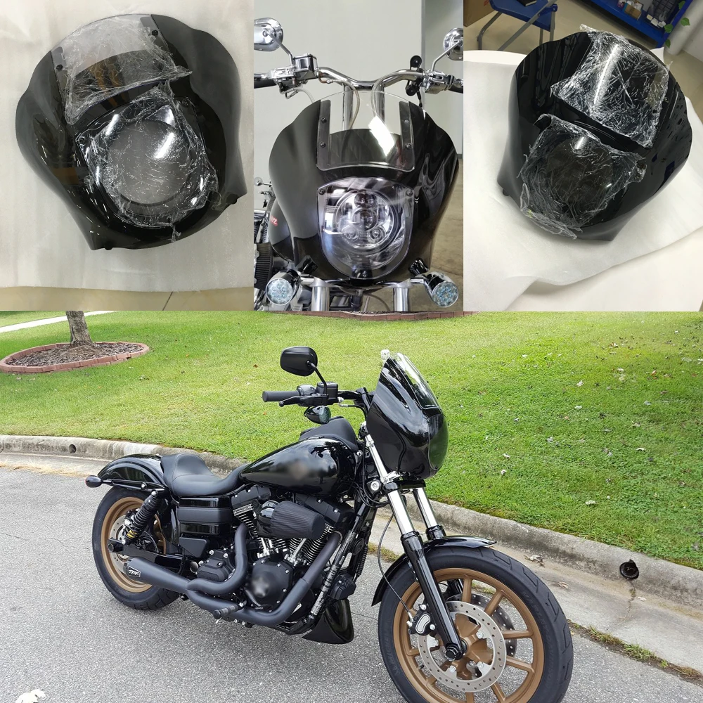 Яркий черный прозрачный лобовое стекло Racer Стиль Drag Racing Viper обтекатель экранная