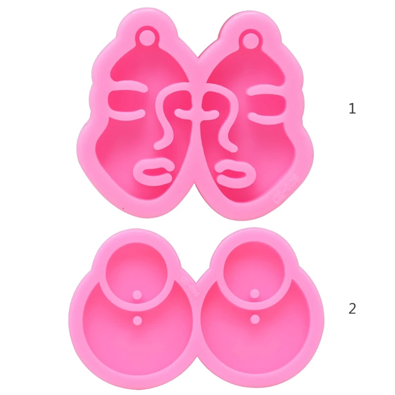 

С украшением в виде кристаллов смолы литейные формы, блестящие серьги зеркала силиконовые формы для эпоксидной смолы для изготовления ювел...