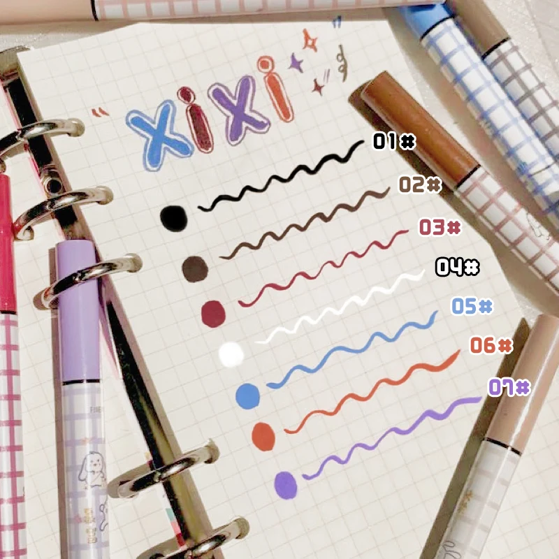 Жидкая подводка для глаз Xixi цветная водостойкая стойкая гладкая быстросохнущая