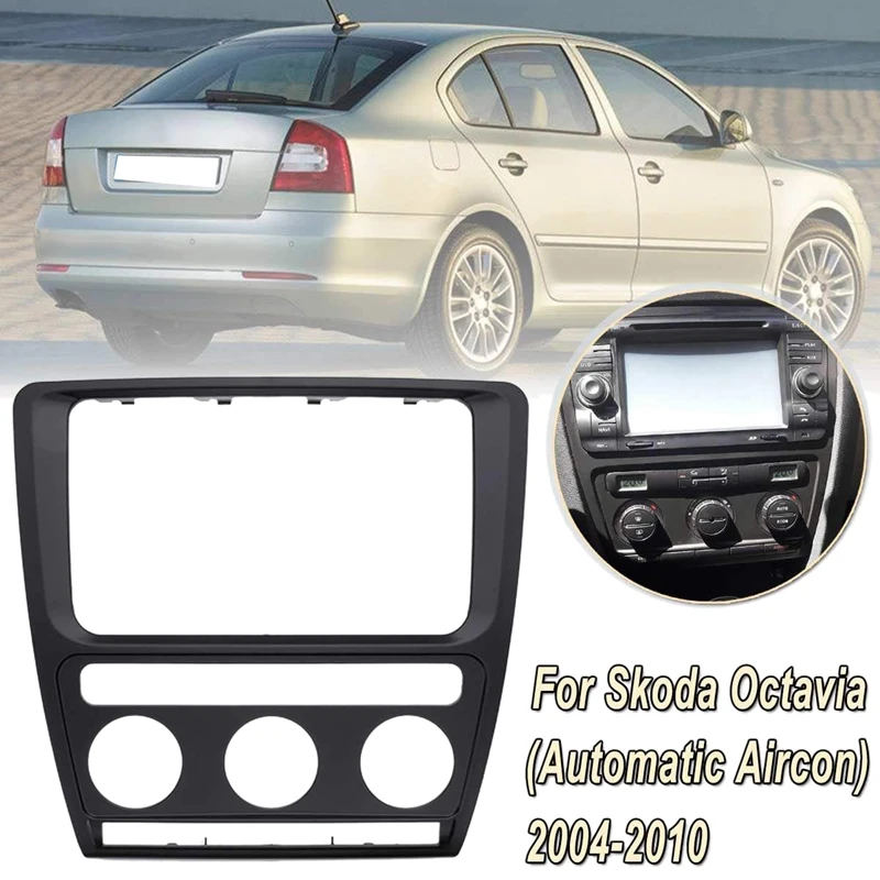 Radio Panel Dash Fascia Plate Frame for Skoda Octavia (Automatic Aircon) 2004-2010 Adio Dvd Stereo Cd | Автомобили и мотоциклы