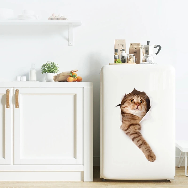 3d трехмерная Наклейка на стену котенка персонализированные наклейки для