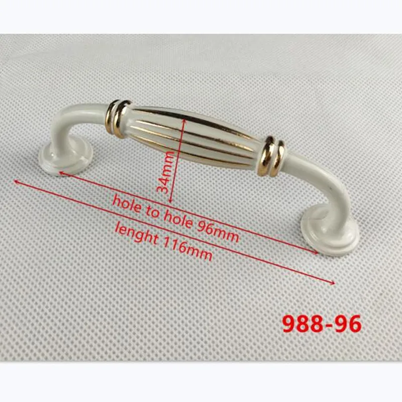 Цинковый сплав белая + золотая для шкафа ручки американский стиль кухонный шкаф