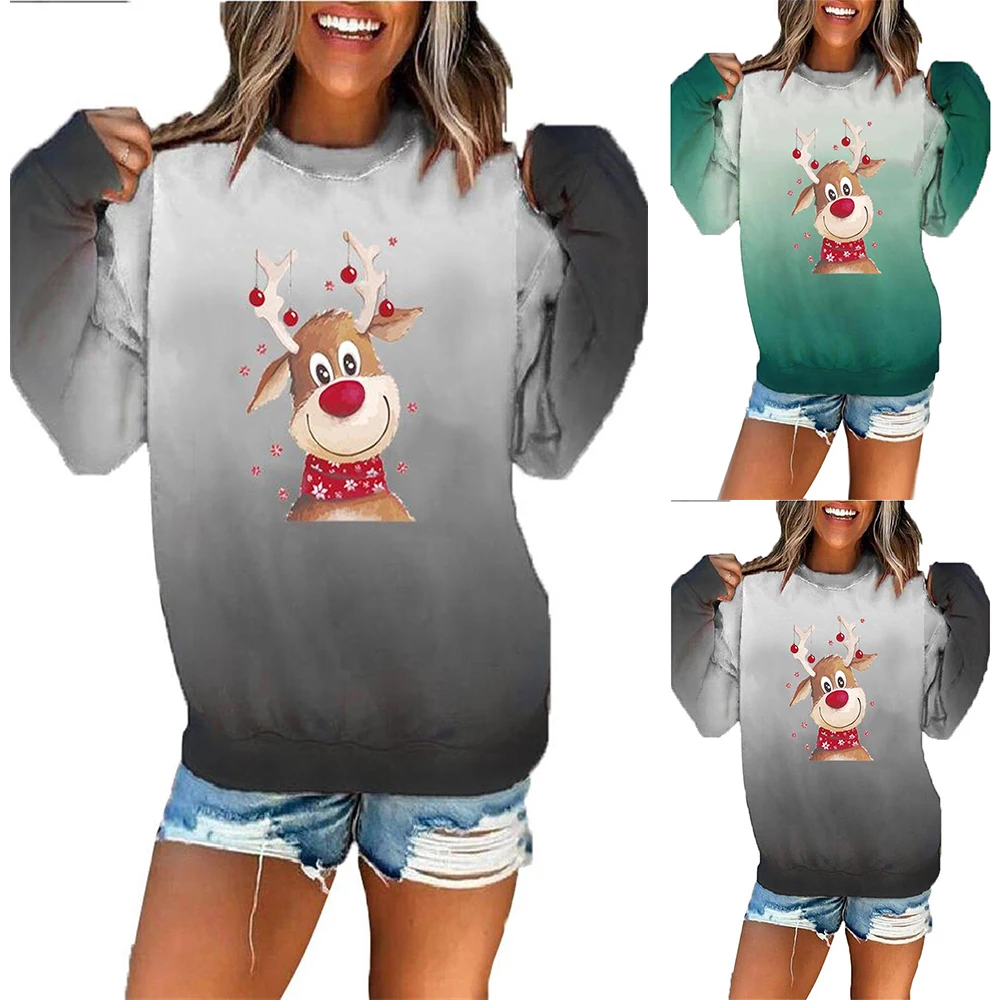 

Женская осенне-зимняя толстовка с градиентом