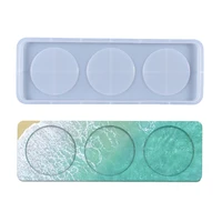 glass wine glass serving tray resin mold epoxy silicone casting coaster mold epoxy casting mold with 3 holes for diy craft