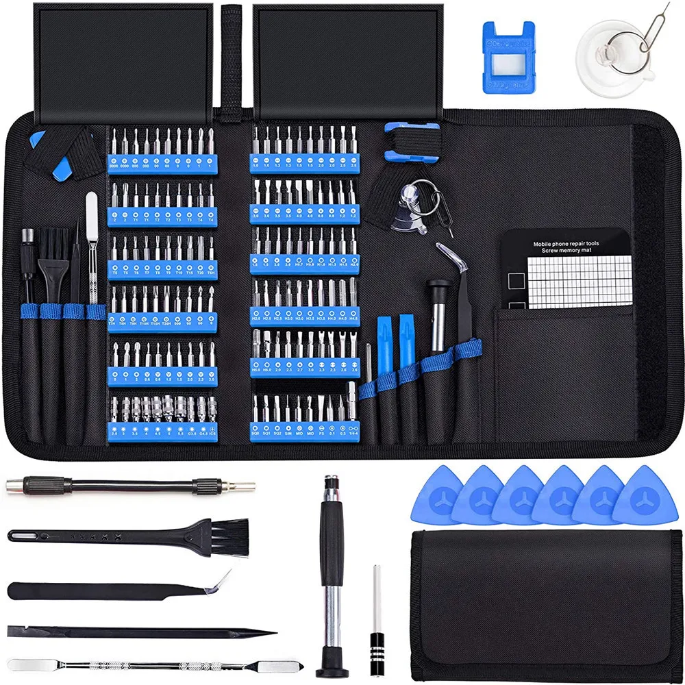 Precision Screwdriver Set 140 in 1 Magnetic Driver Kit Professional Repair Tool Kit with Portable Bag for iPhone, iPad, PC, Game
Precision Screwdriver Set 140 in 1 Magnetic Driver Kit Professional Repair Tool Kit with Portable Bag for iPhone, iPad, PC, Game
