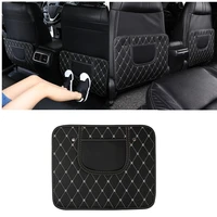 pu leather car anti child kick pad auto waterproof kick mat breeze cleaning anti dirty protection cover with storage bag