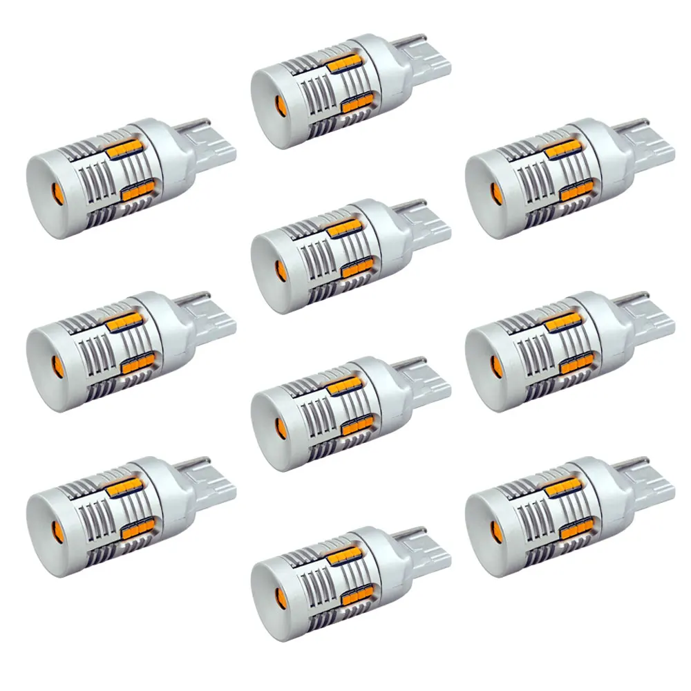 VANSSI 10 шт. 9G24 T20 WY21W 7440 Bau15s PY21W 1156 BA15S P21W светодиодный светильник сигнала поворота