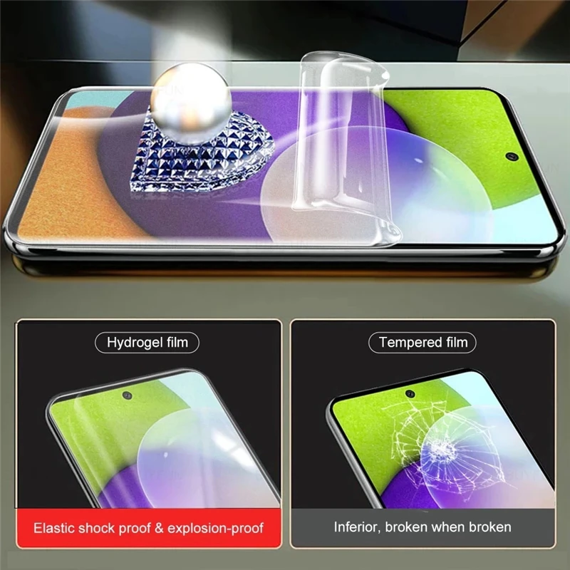 Гидрогелевая пленка для Samsung Galaxy A52 A51 A72 A32 Защитная экрана S21 Ultra Note 20 S20 Plus S10 S8 S9 E Lite