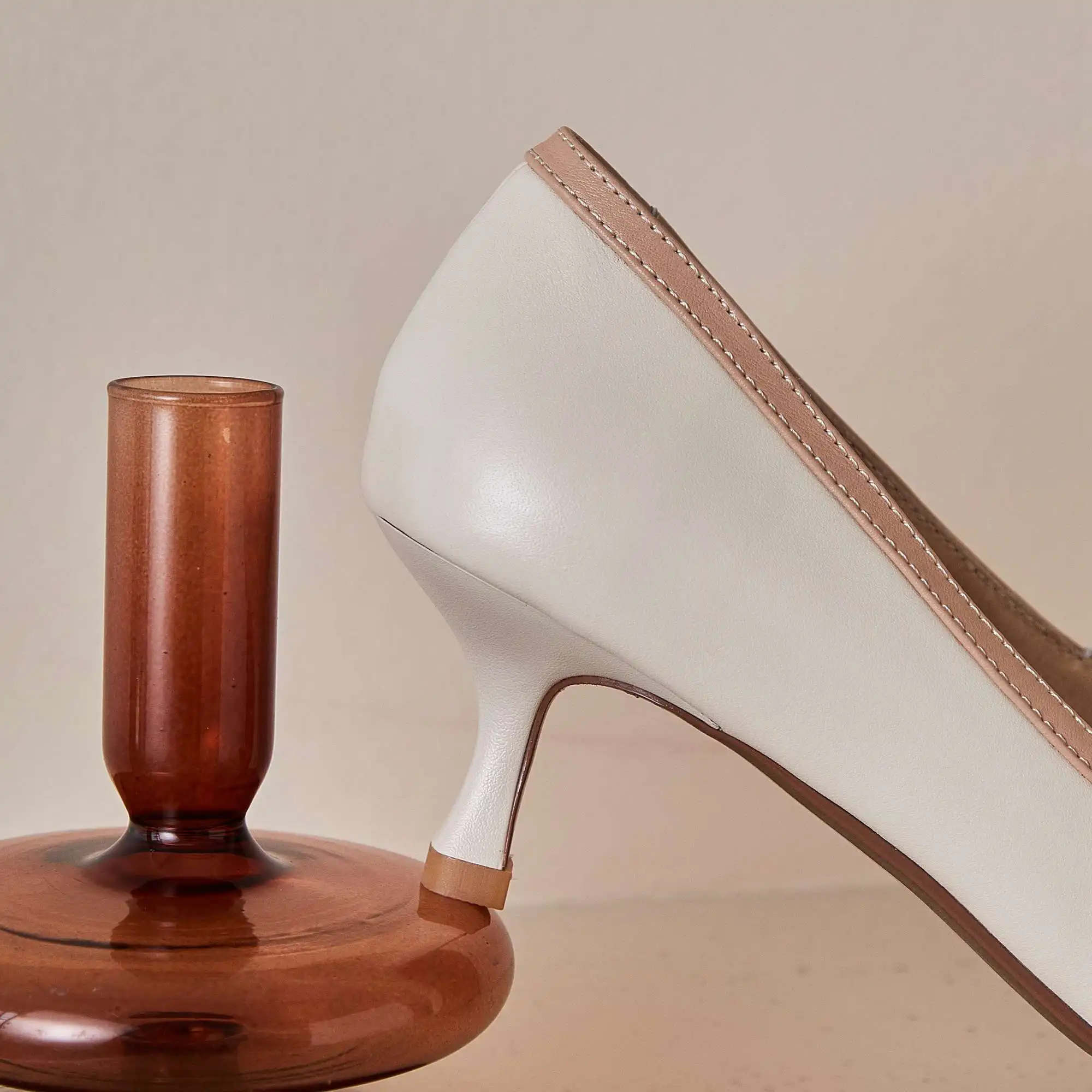 

Lenkisen hot korean girls full grain leather pleated mixed colors pointed toe thin high heel slip on beauty lady women pumps L46