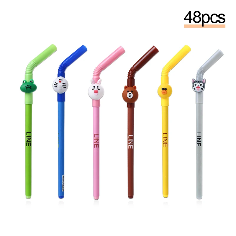 48 шт./компл. Фантастическая Милая гелевая ручка с единорогом каваи кошка утка