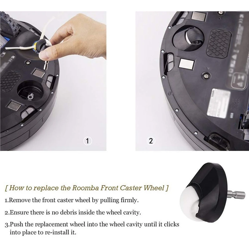 1 шт. переднее самоориентирующееся колесо для Roomba 650 770 880 пылесос заменяет колеса